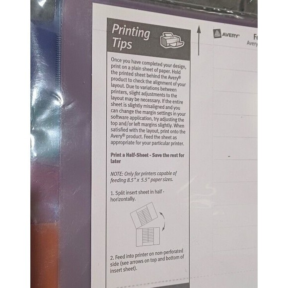 Avery 5 Packs Lot Big Tab Two Pocket Insertable 8 Tab Plastic Reference Dividers - Picture 9 of 11